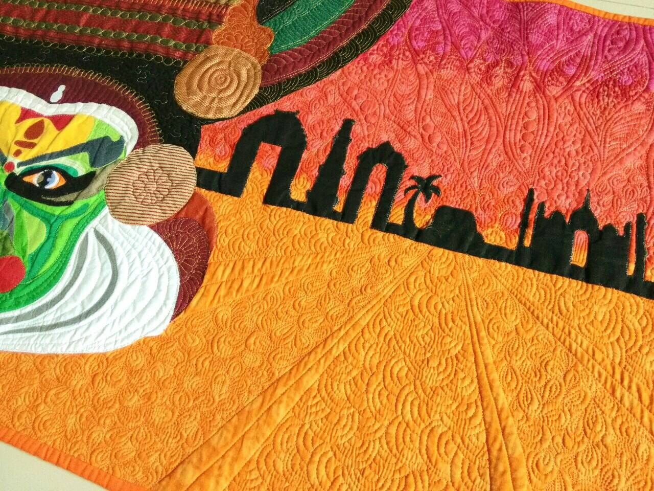 Appliqué work showcasing elements.