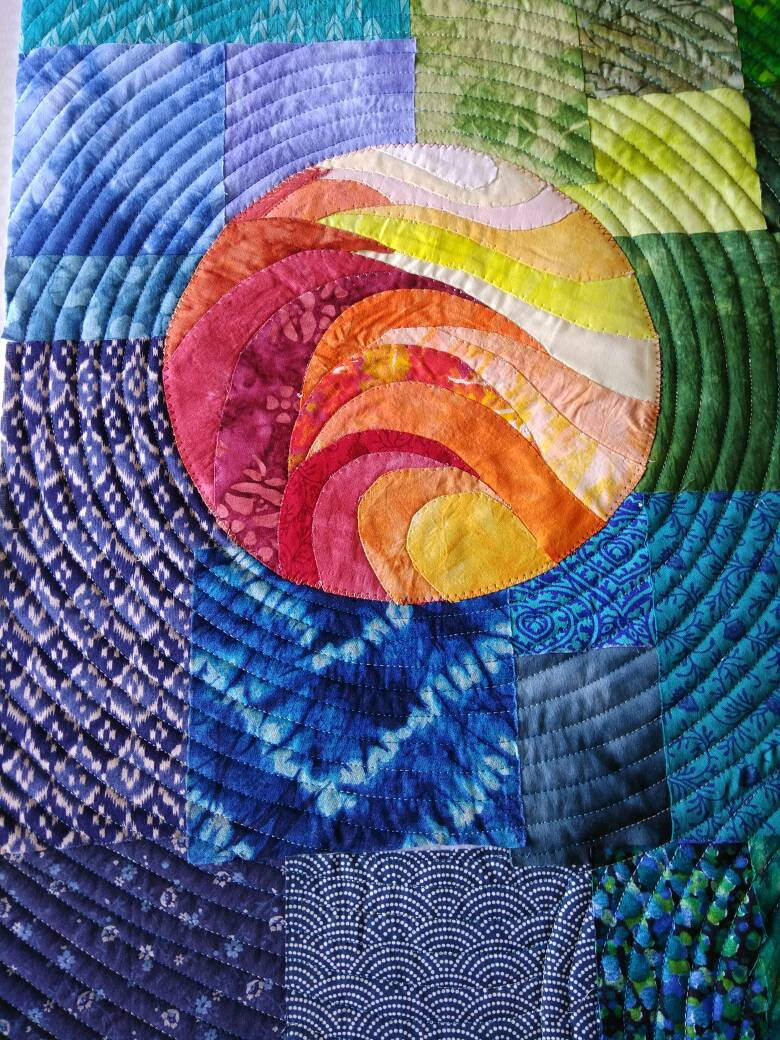 Details of sun appliqué