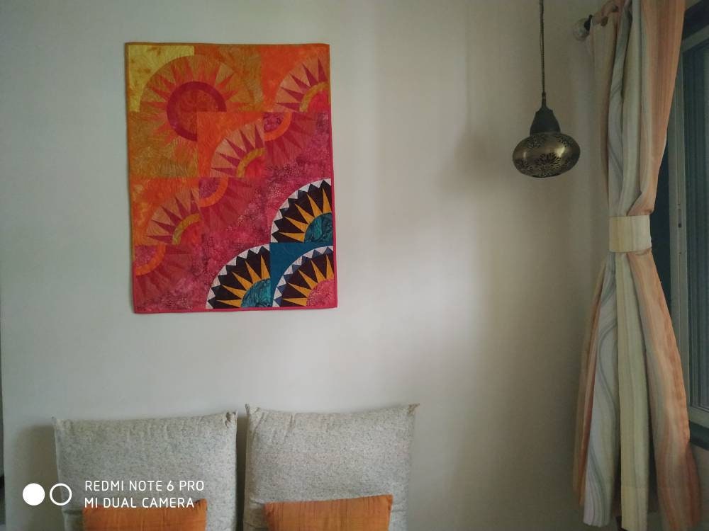Unique textile art inspired by African dawn