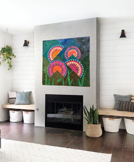 New York beauty contemporary art quilt n wall
