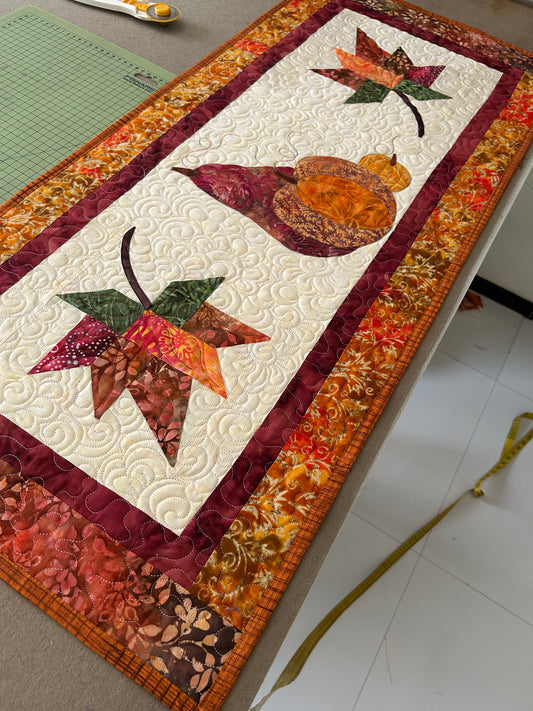 Fall quilted table runner OR pumpkin decor OR thanksgiving gift