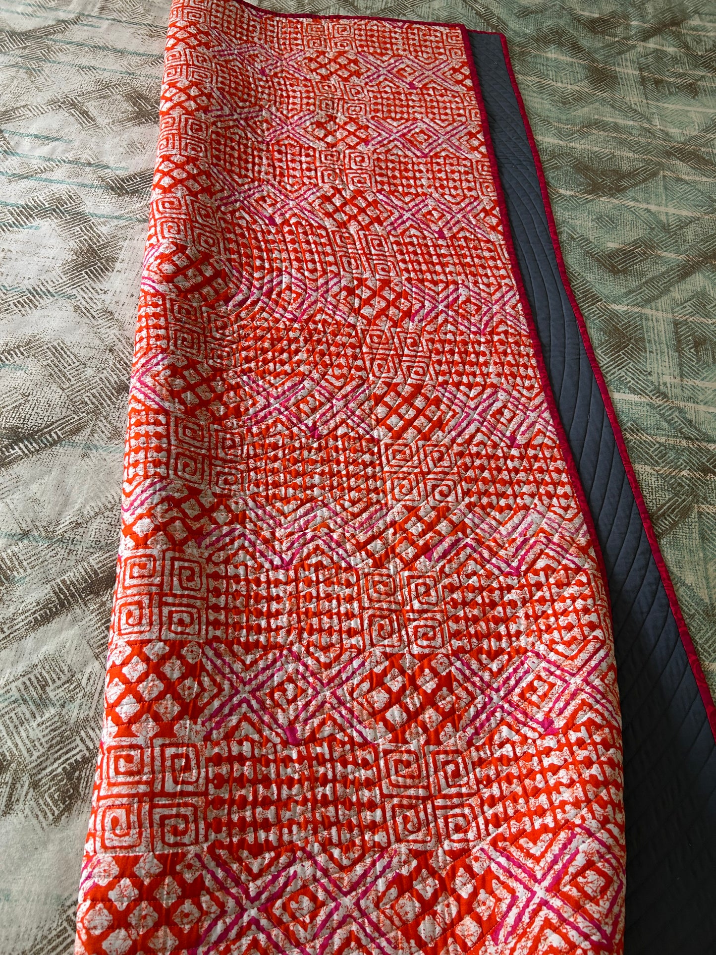 Modern throw quilt – Gray and Gold Couch Throw - Handmade Baby Quilt sale