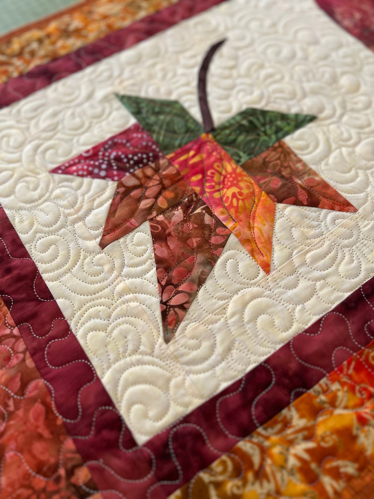 Fall quilted table runner OR pumpkin decor OR thanksgiving gift