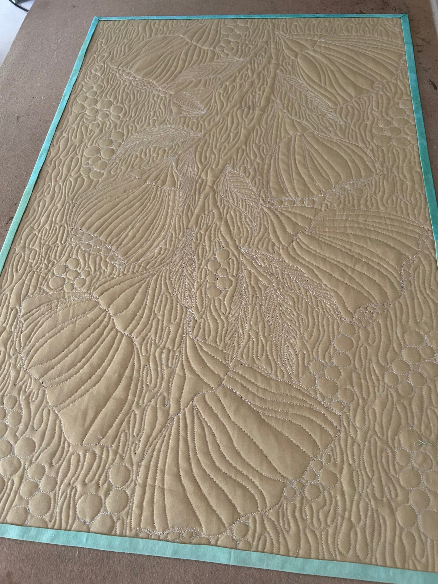 Australian Gum Nut Flower Textile Art Quilt