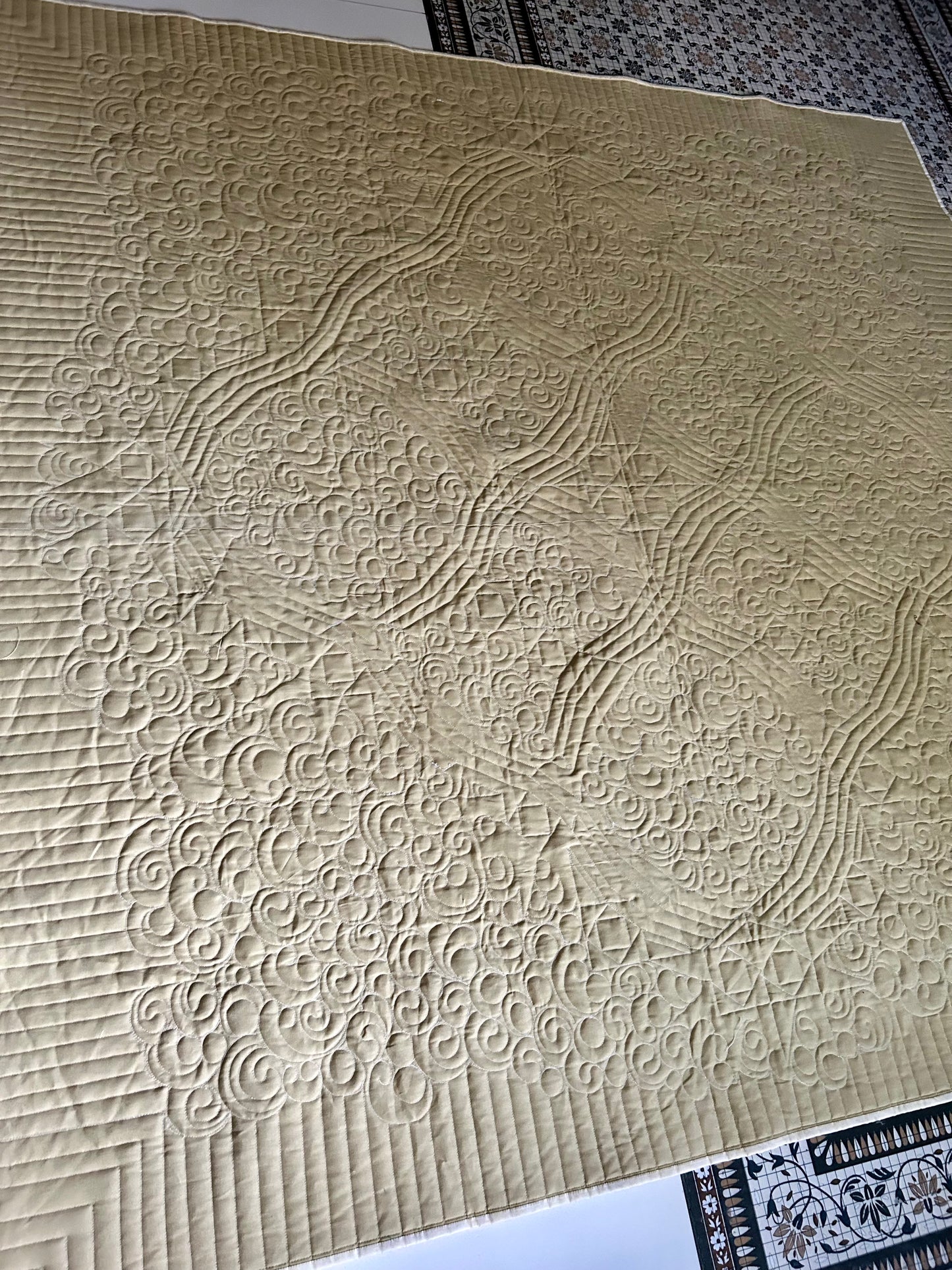 Backside o throw quilt 