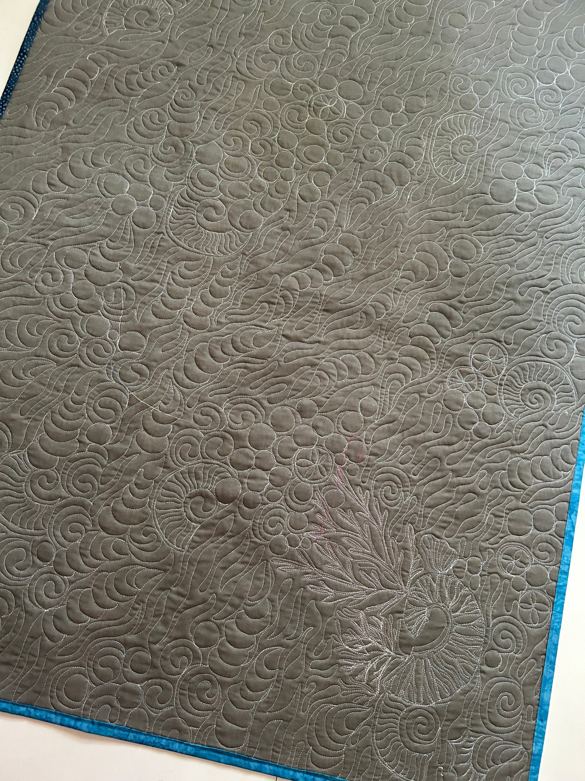 Backside of the quilt art