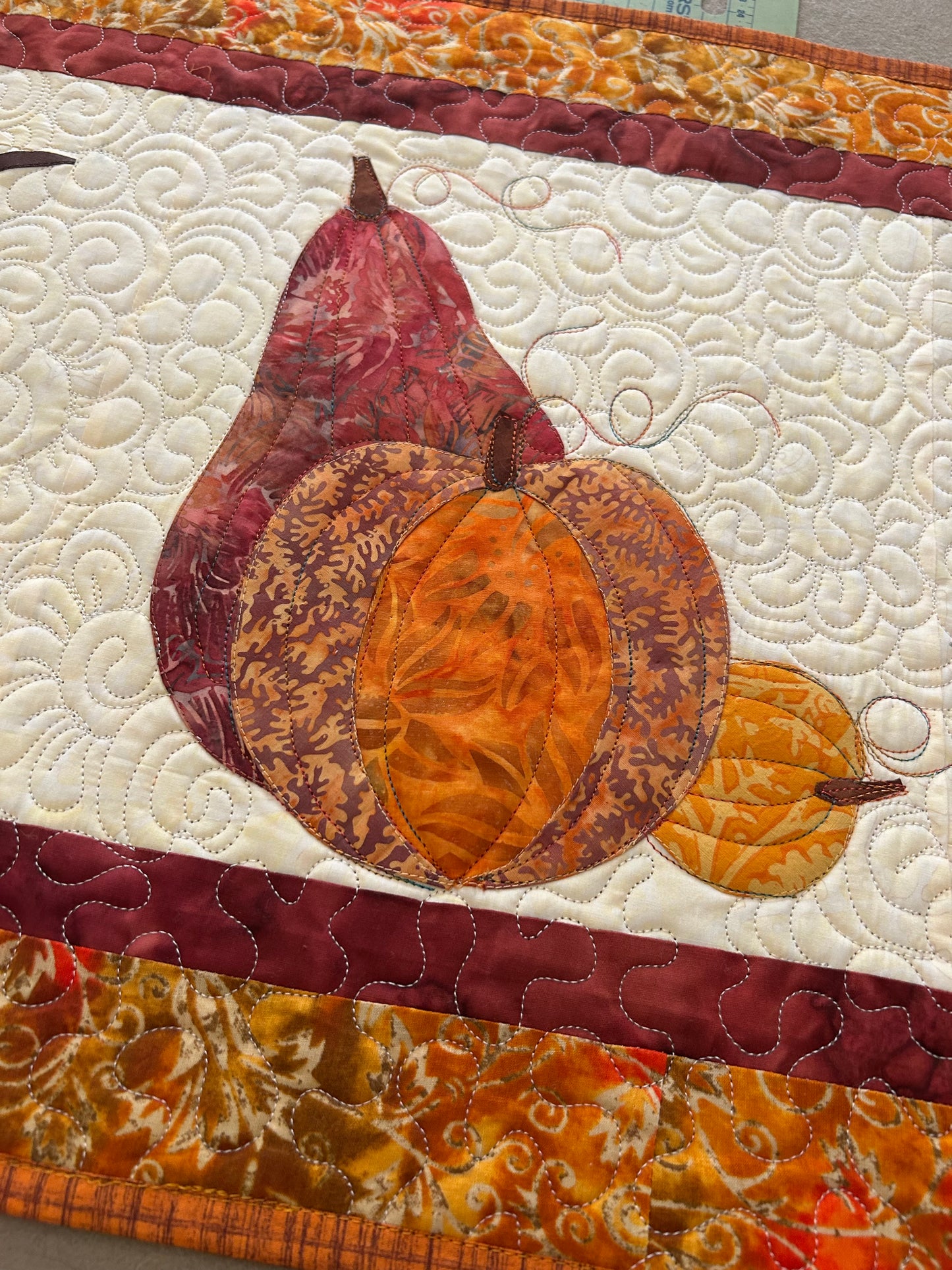 Fall quilted table runner OR pumpkin decor OR thanksgiving gift