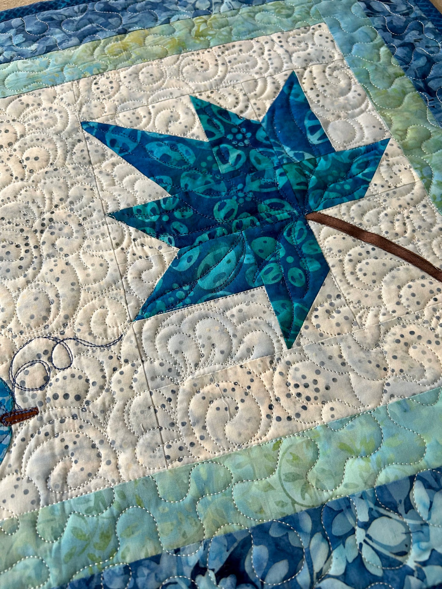 Maple Leaf Table Runner – Quilted Fall Decor - Autumn Table Decoration