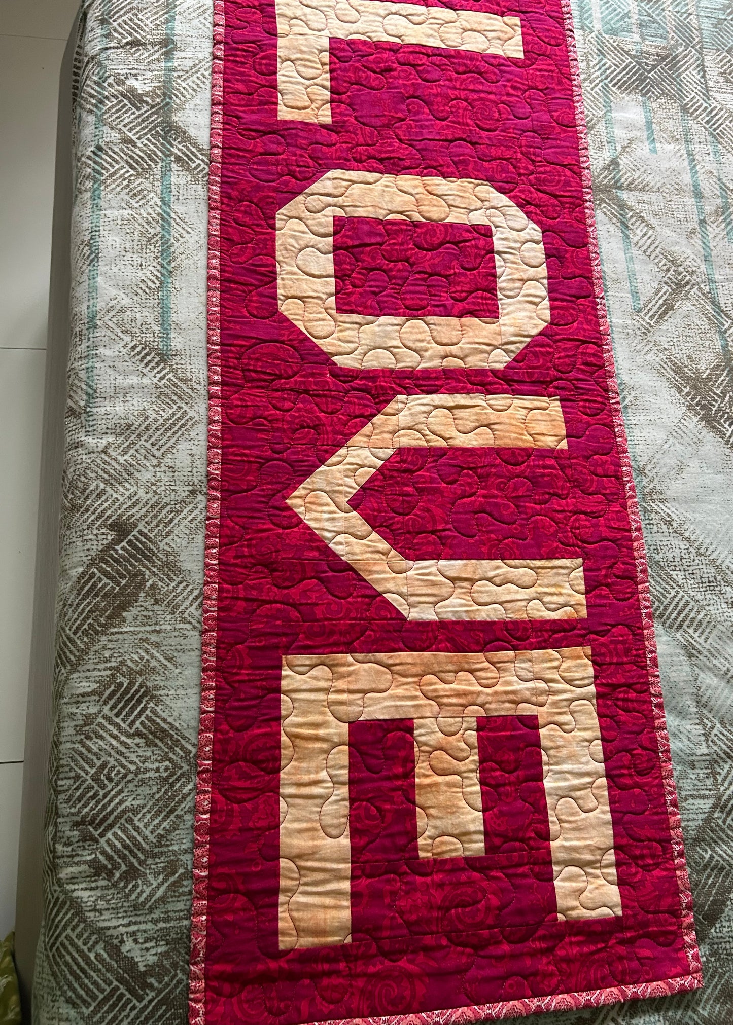 LOVE Design Modern Quilted Table Runner