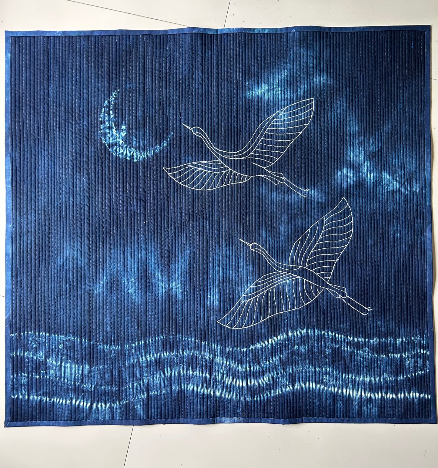 Moonlit Flight

Original Hand-Dyed Nui Shibori Textile Artwork
