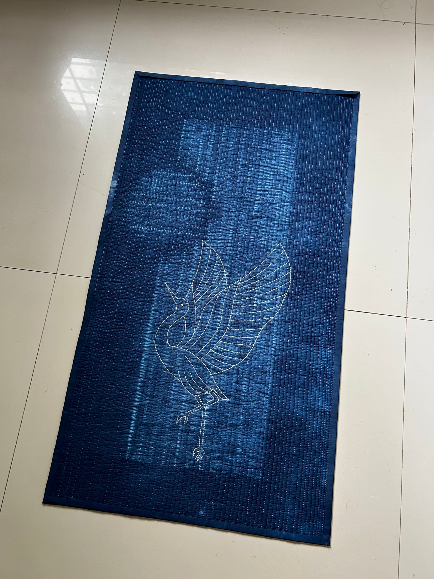 Indigo Flight

Original Stitched Shibori Crane Textile Art