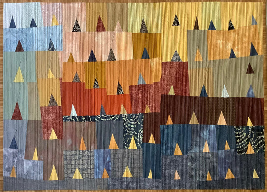 Modern Improv-Pieced Textile Wall Art

24.5” × 34” | Original Contemporary Art Quilt