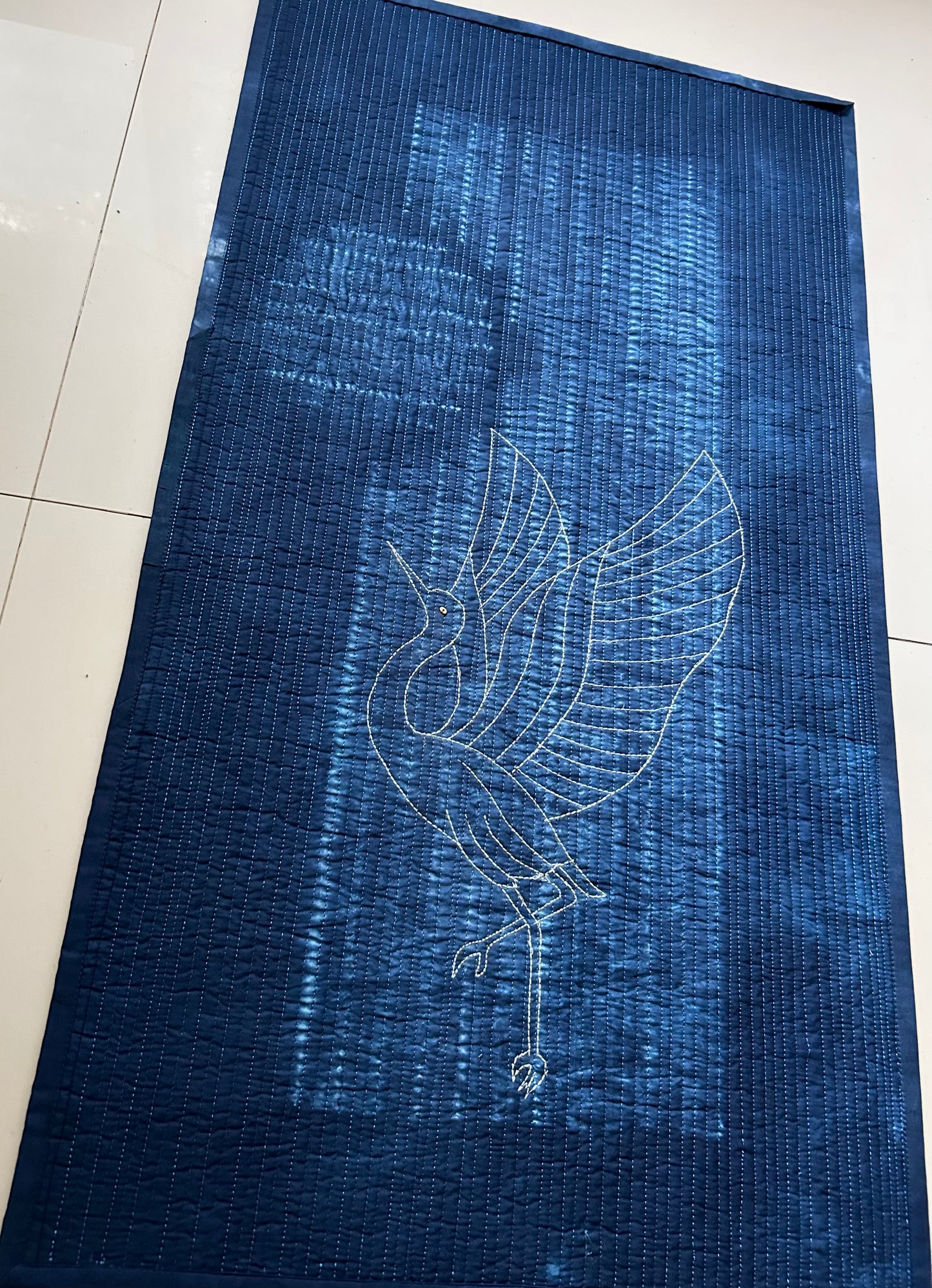 Indigo Flight

Original Stitched Shibori Crane Textile Art