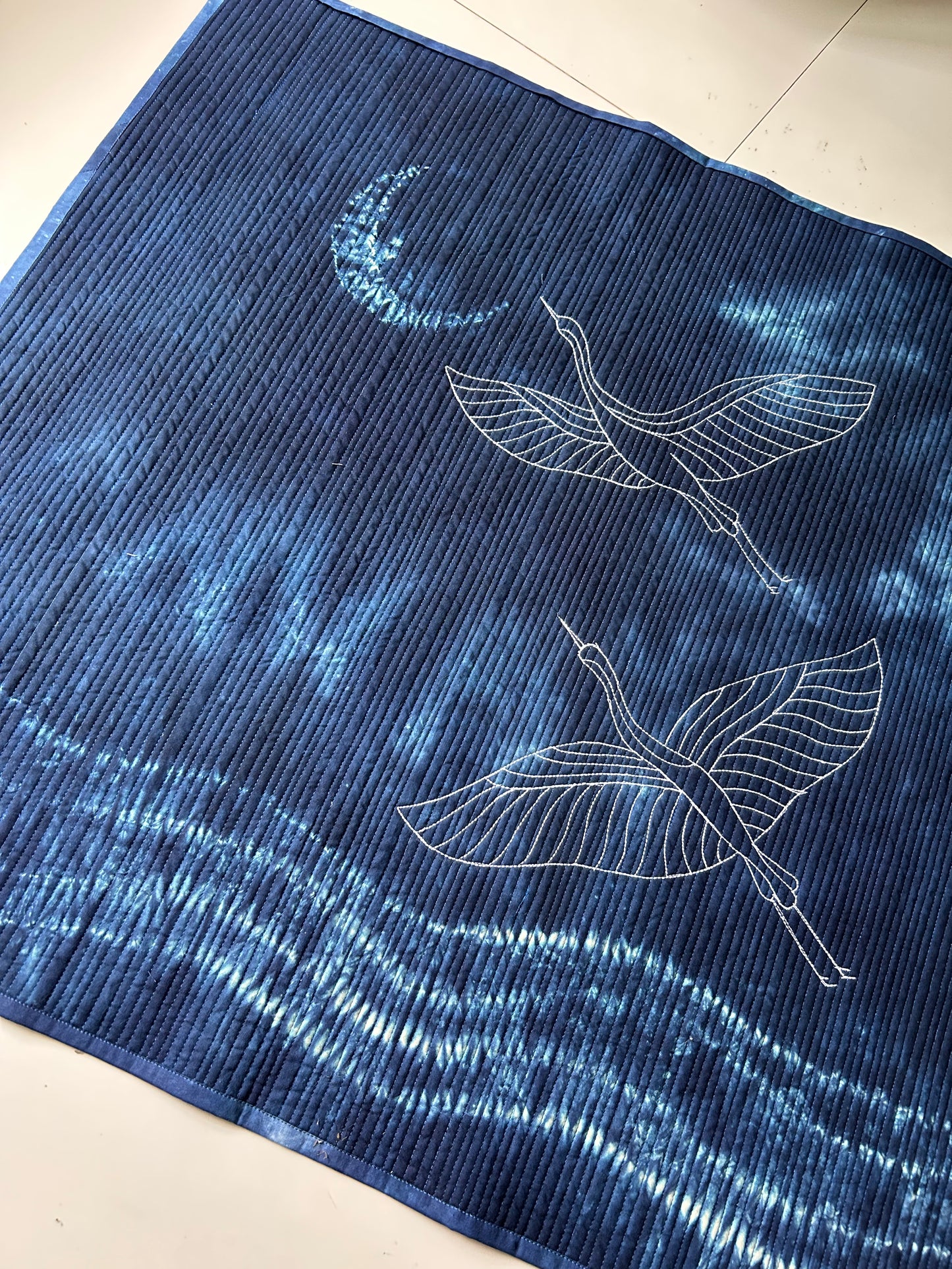 Moonlit Flight

Original Hand-Dyed Nui Shibori Textile Artwork