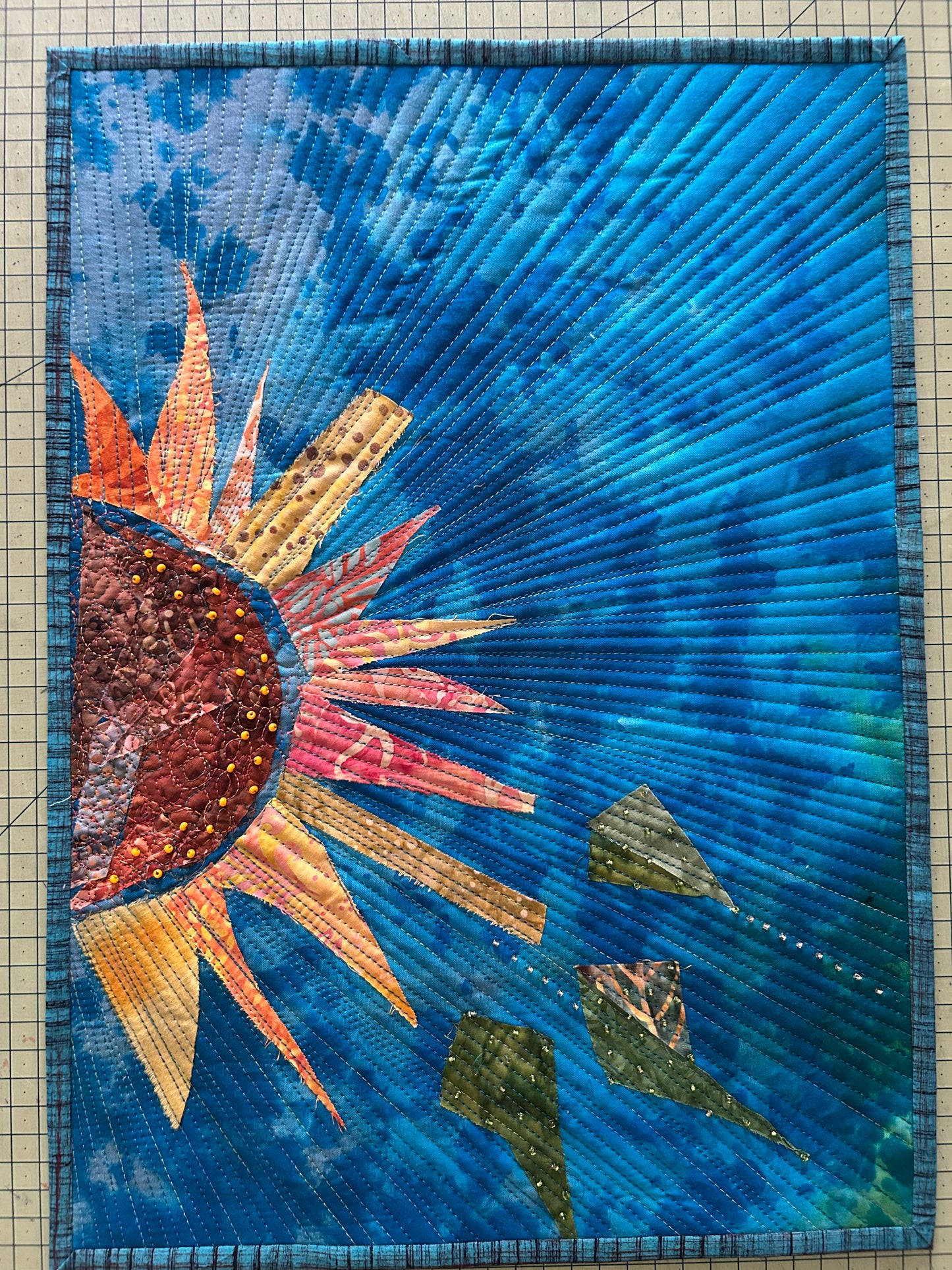 Reaching for the Sky

Original Frameable small Sunflower Textile Art