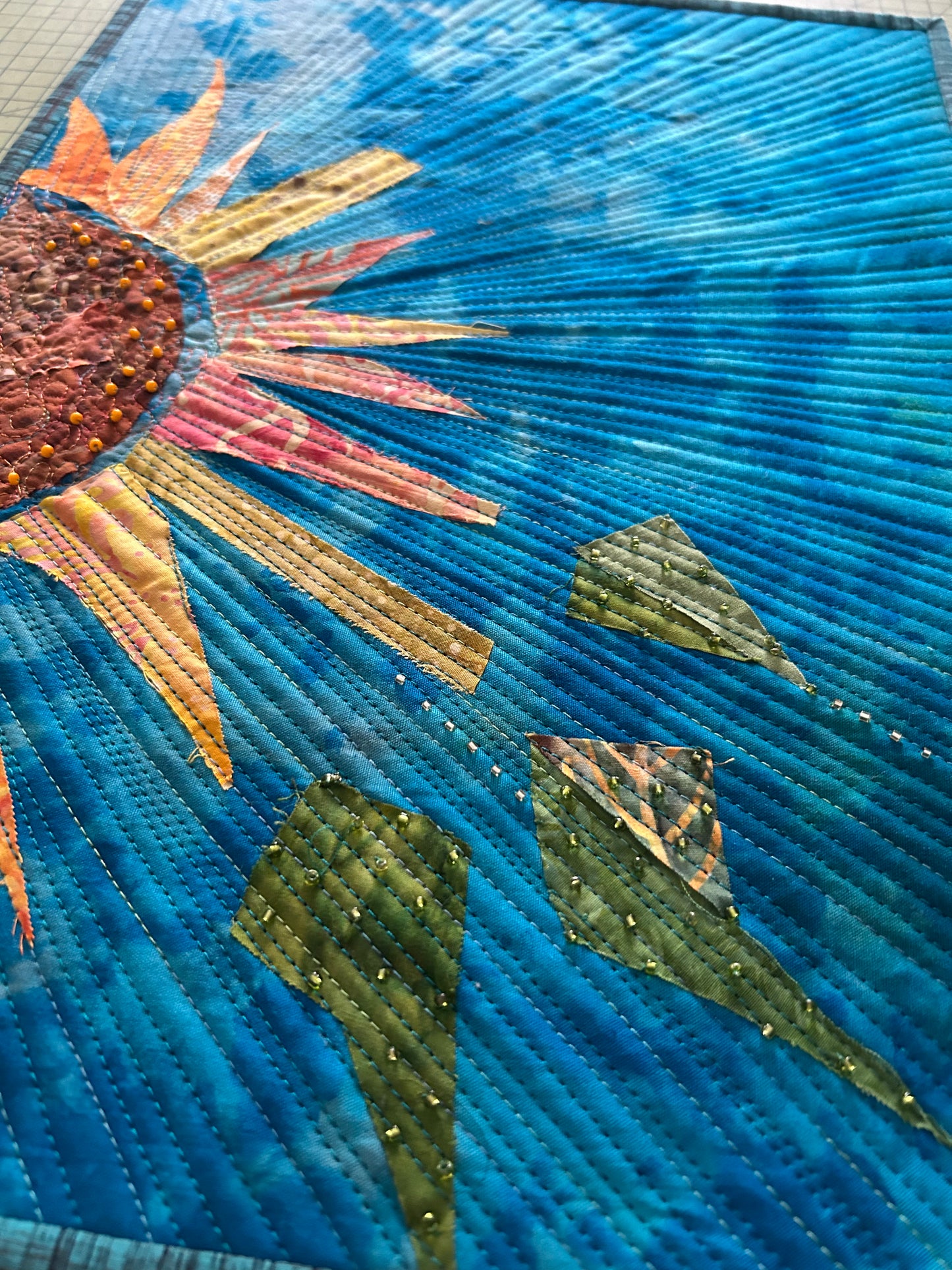 Reaching for the Sky

Original Frameable small Sunflower Textile Art