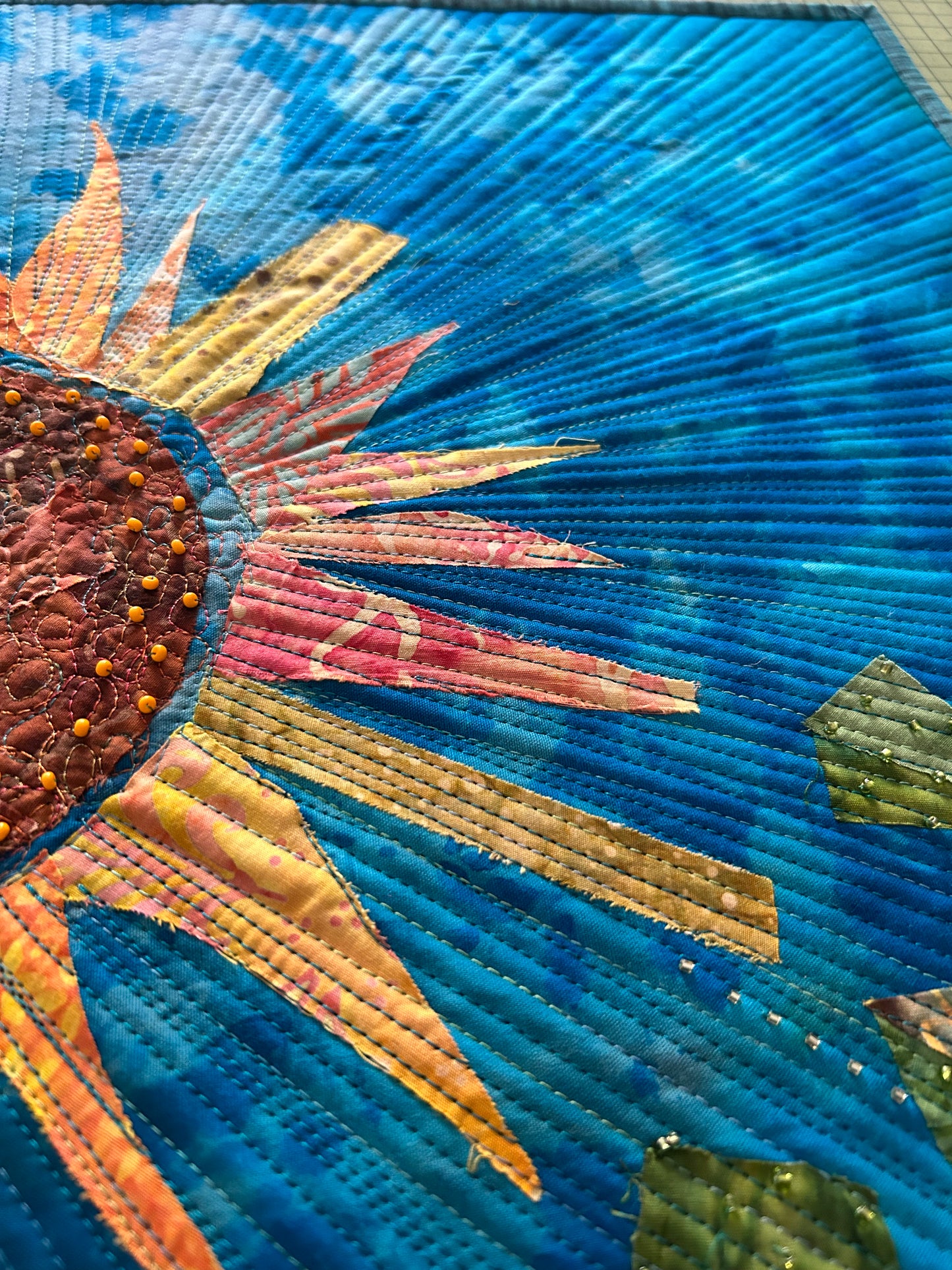 Reaching for the Sky

Original Frameable small Sunflower Textile Art