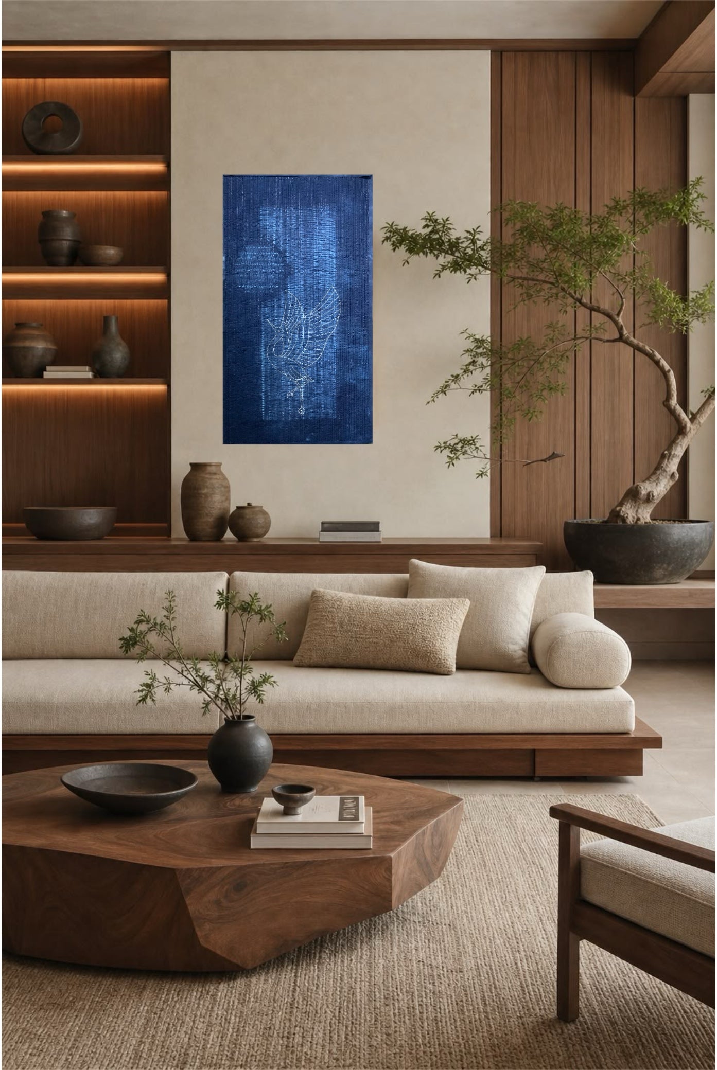 Indigo Flight

Original Stitched Shibori Crane Textile Art