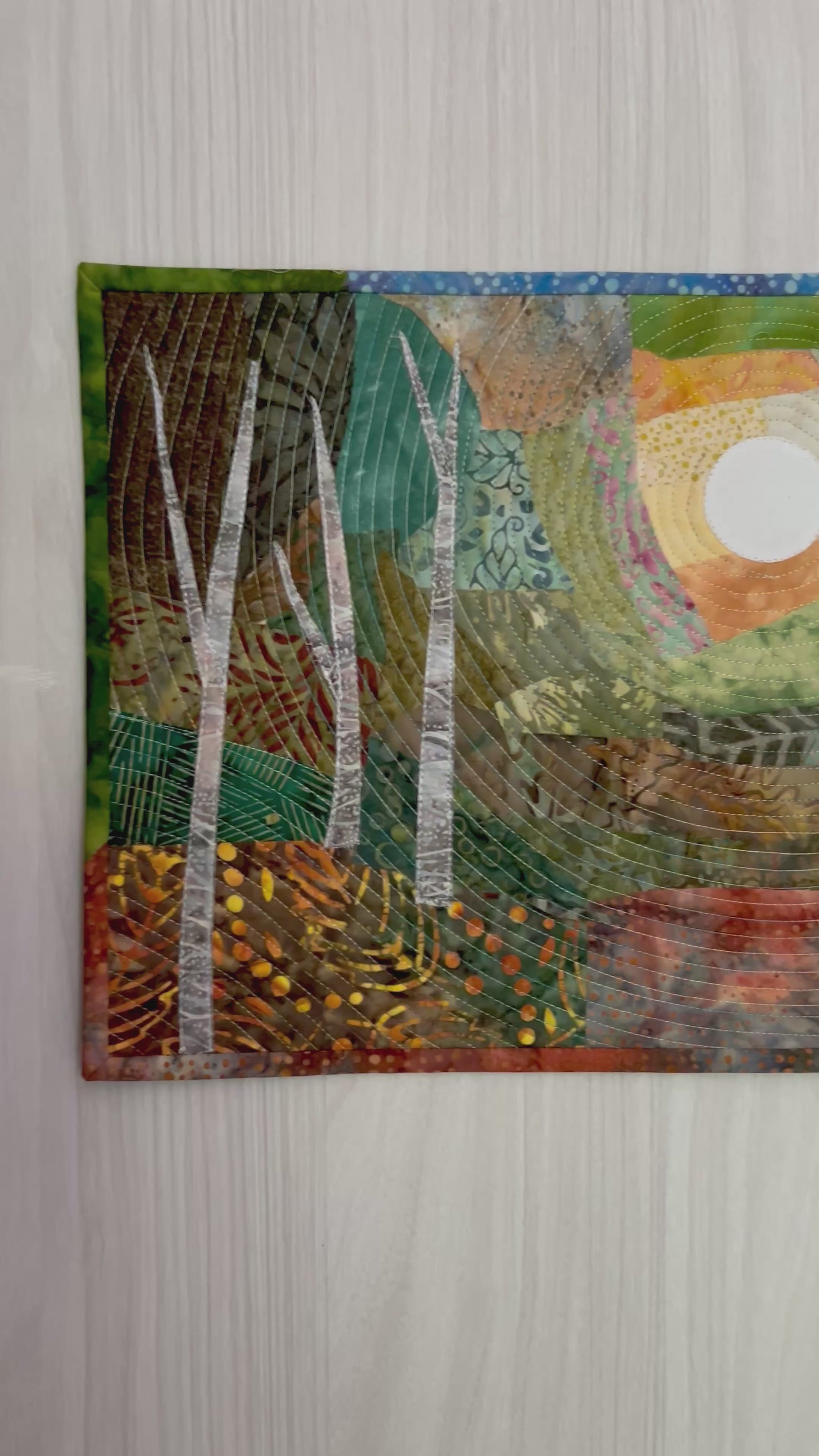 Video showing details of mini art quilt 