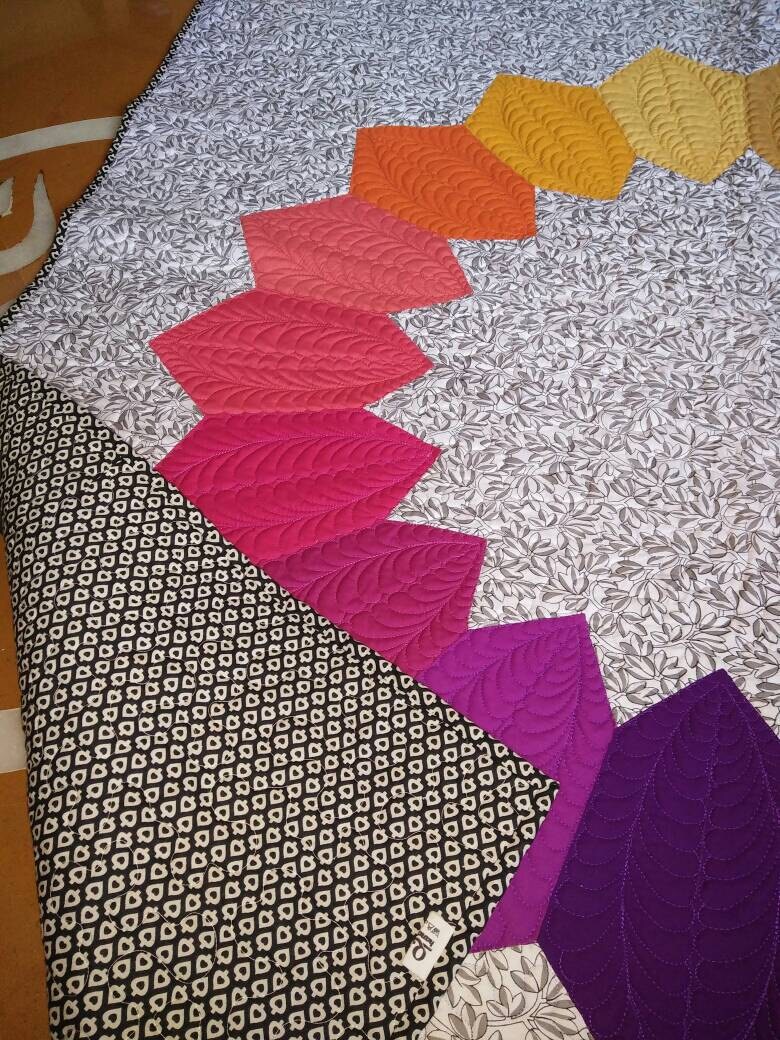 Modern Ombre Throw Quilt – Colorful Lap Quilt | Handmade Color Wheel Quilt for Baby, Wedding, or Housewarming Gift