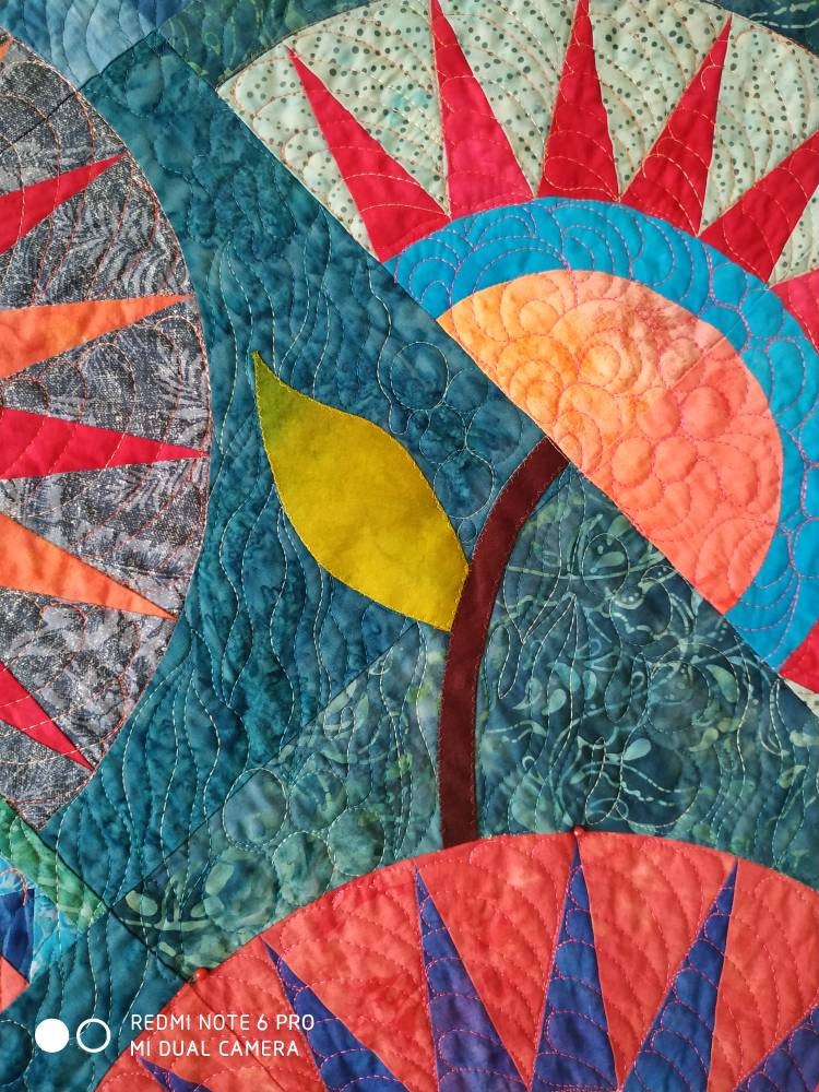 Details of leaf appliqué 