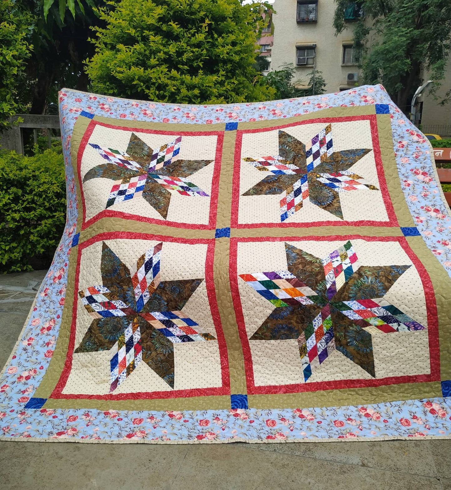 Photo of star throw quilt