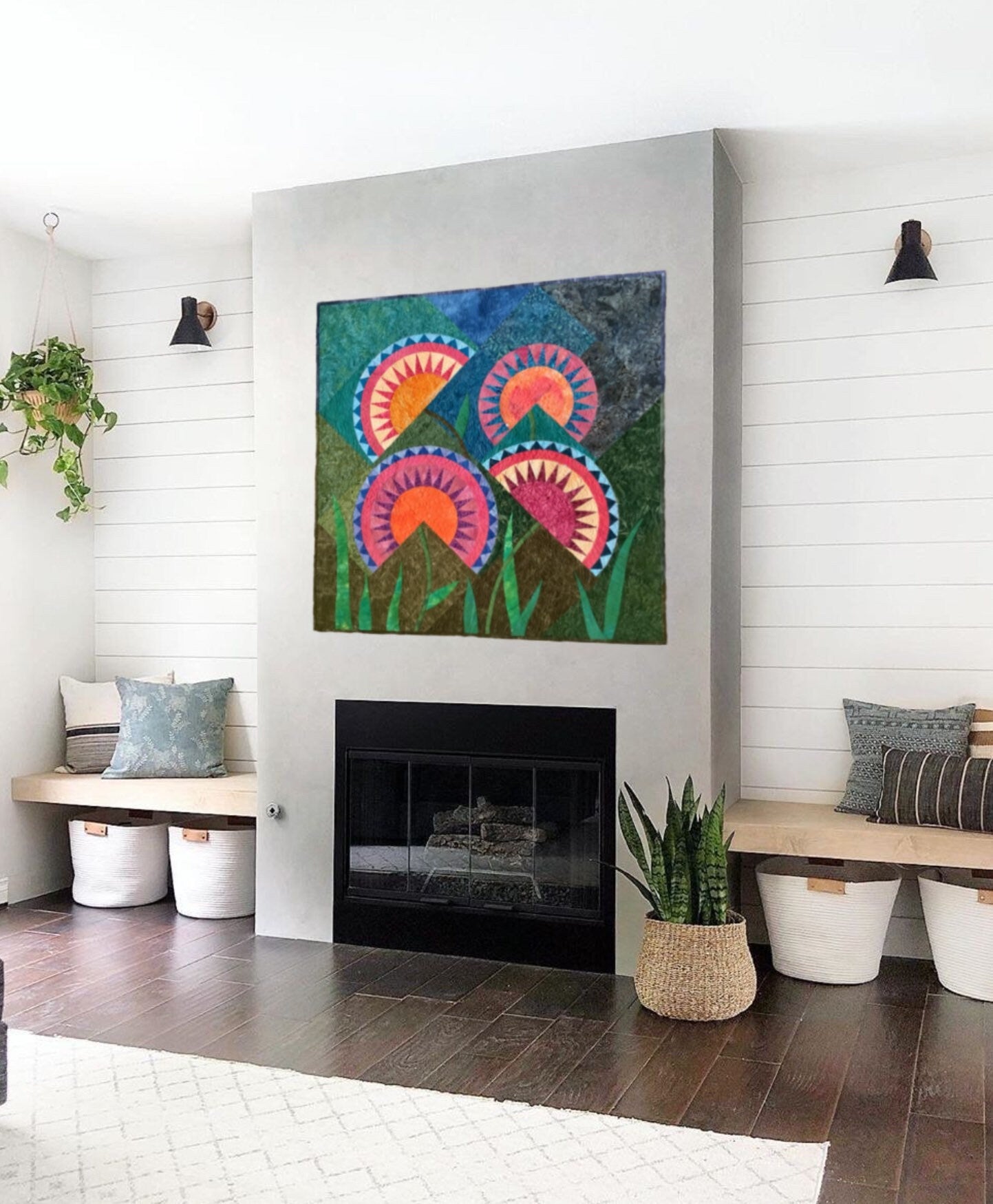 New York beauty contemporary art quilt n wall