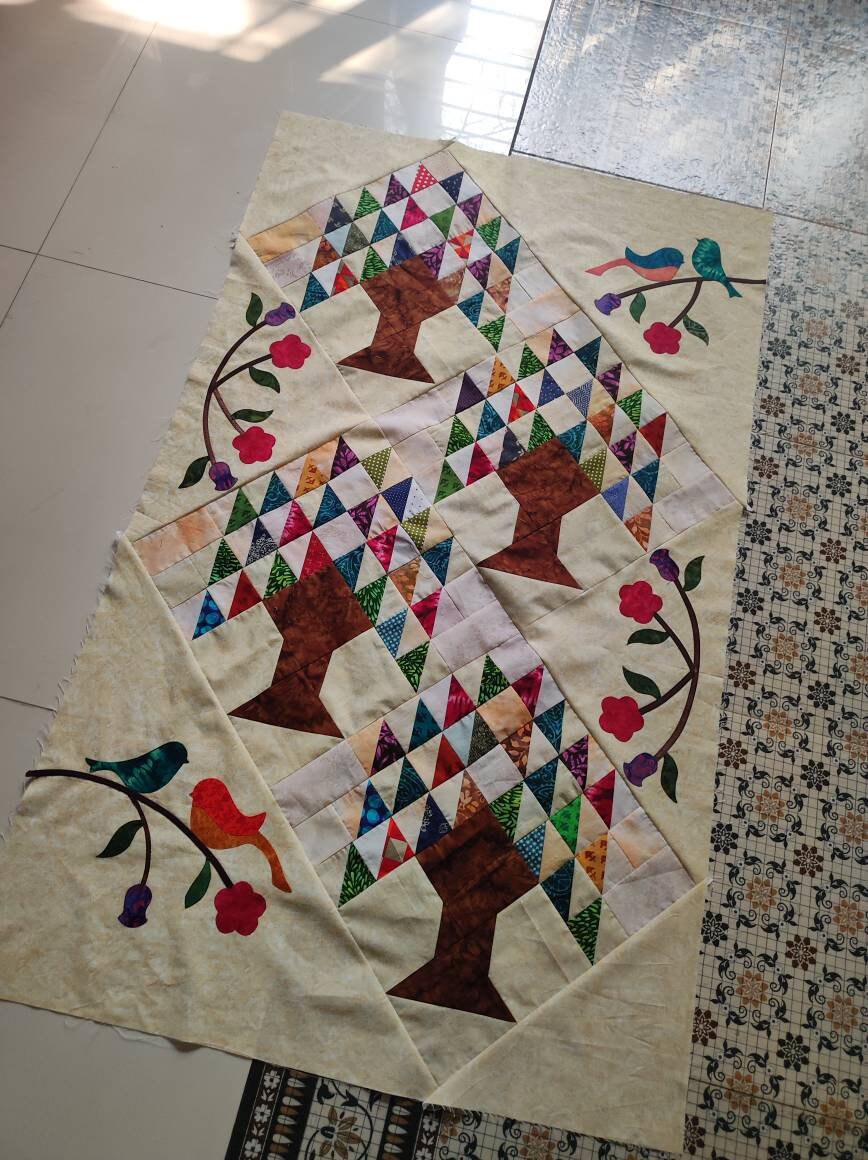 Tree of Life - Handmade Wall Art Quilt for Serene Wall Decor