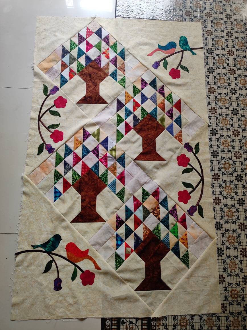 Tree of Life - Handmade Wall Art Quilt for Serene Wall Decor